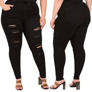 Torrid 20 Tall Bombshell Skinny Premium Stretch High Rise Destructed Jean 20 NWT